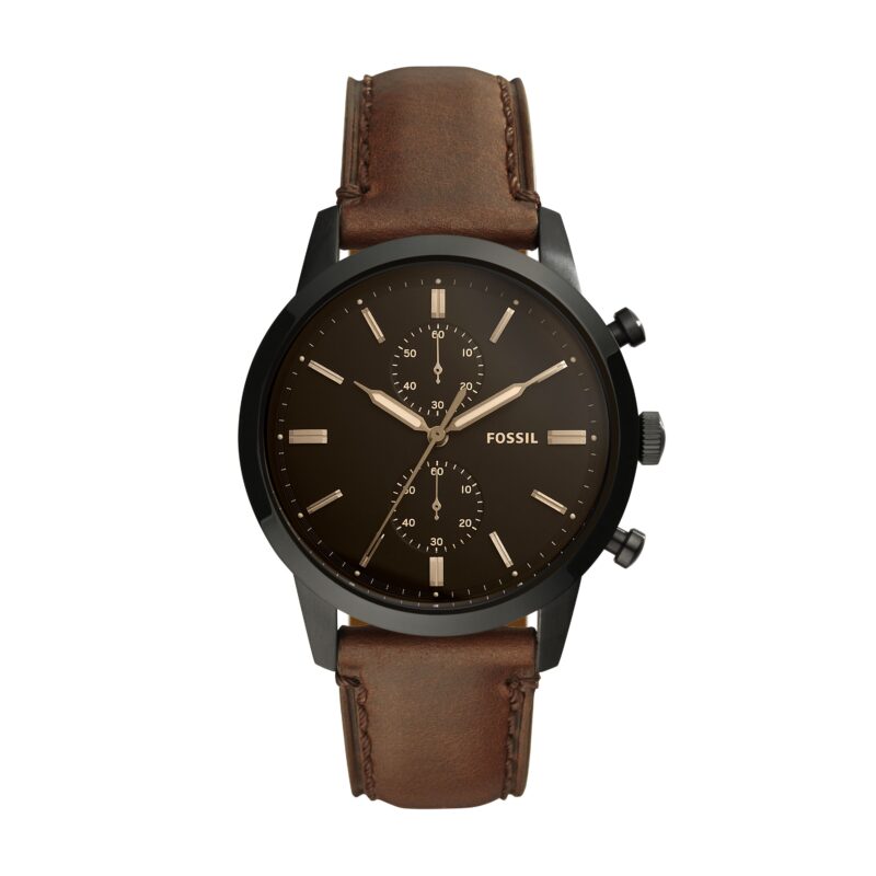 Fossil townsman Chronograph nahkarannekkeella