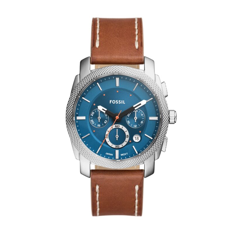 Fossil Machine Chronograph nahkarannekkeella