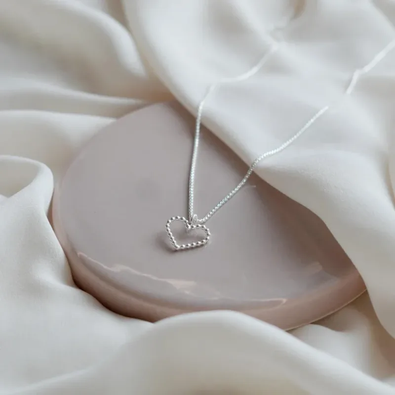 Lila Design Bubbel Hjärta riipus